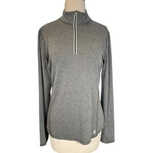 Carhartt Force Outdoor Gray 1/4 Zip Pullover Long Sleeve Top Medium Workwear